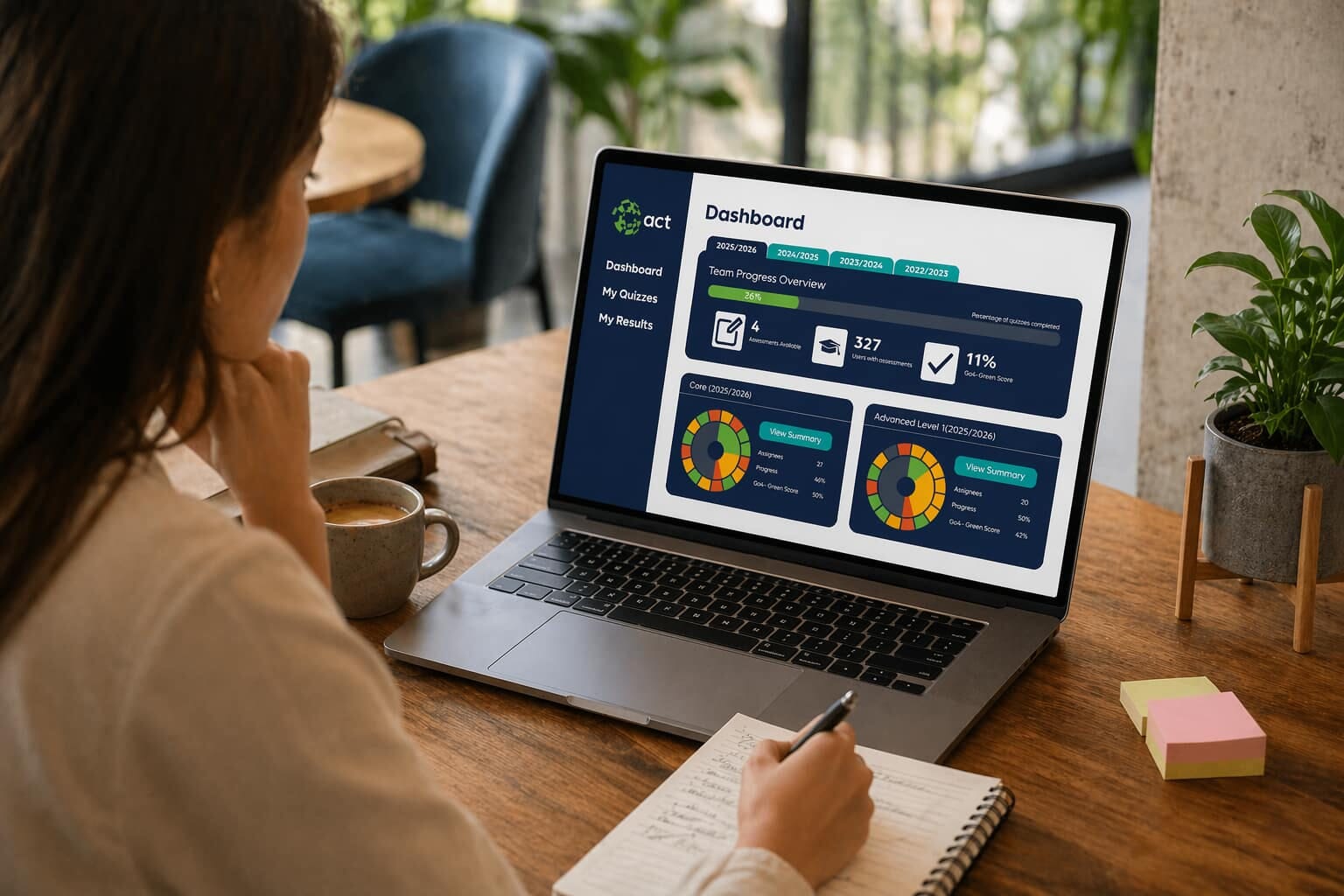 Track results in real time